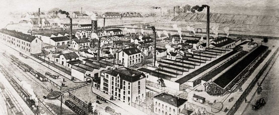 1889, Baubeginn des Standorts Essen-Goldschmidtstraße