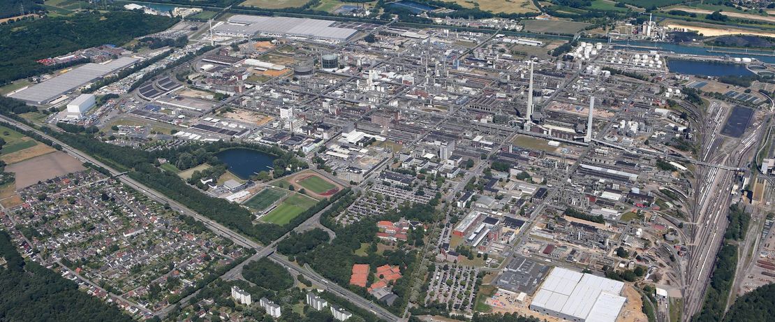 Aerial view of the Marl Chemical Park