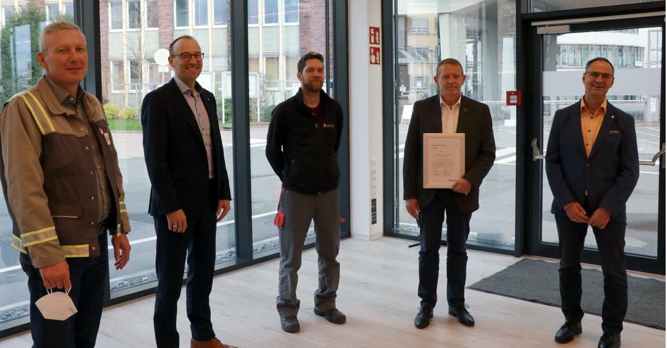 Auch das Unternehmen Schulz Gerüstbau aus Leverkusen konnte am Evonik-Standort Darmstadt durch starke Standards in Sachen Arbeitssicherheit überzeugen.