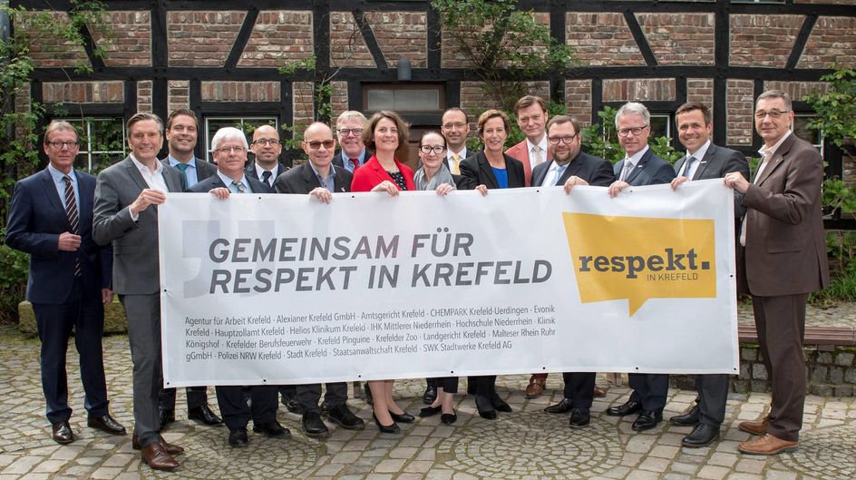 Die Initiatoren der Kampagne „Respekt in Krefeld“