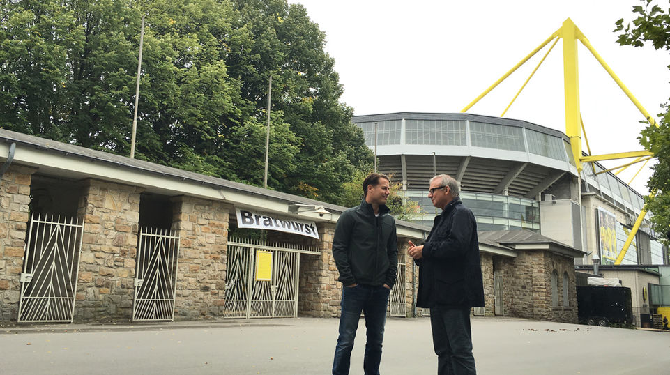 With BVB's Lars Ricken in Dortmund