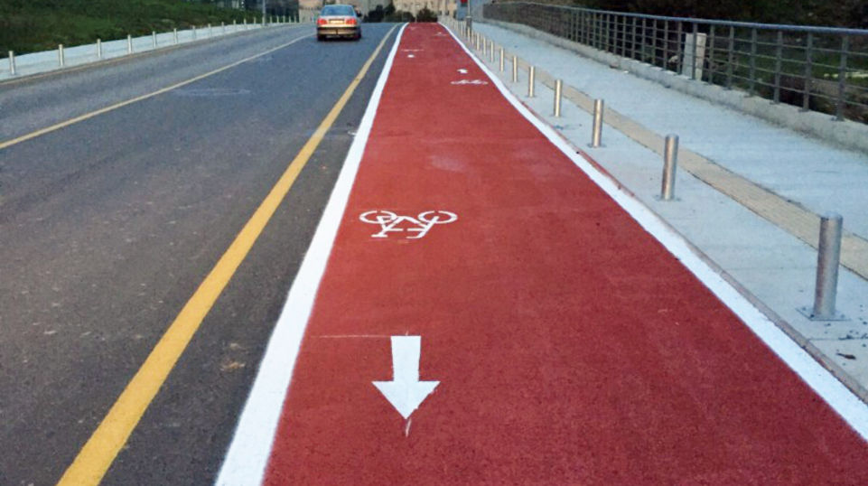 DEGAROUTE® based two-component spray road marking at Istanbul Technical University