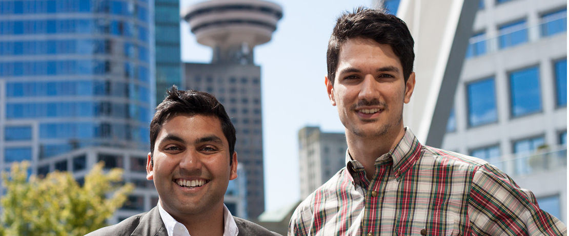 from left to right: Shamil Hargovan and Louis-Victor Jadavji, founders of Wiivv.