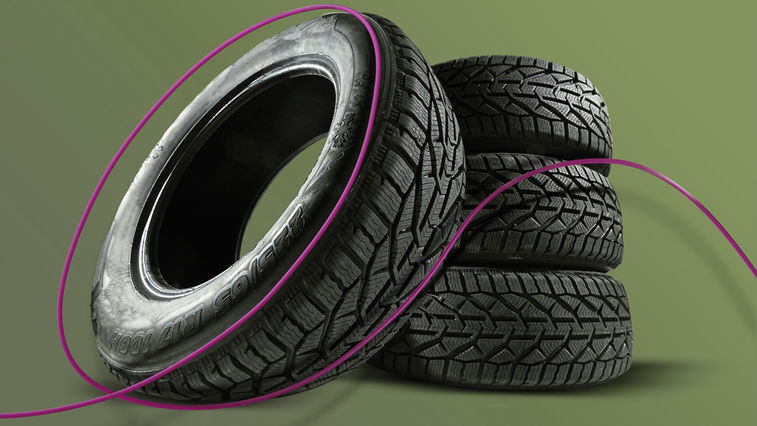 Recycled tires