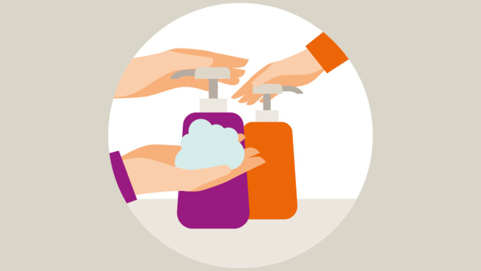 Wash your hands frequently and thoroughly (at least 10 seconds) with soap and water and touch your face as little as possible with your hands